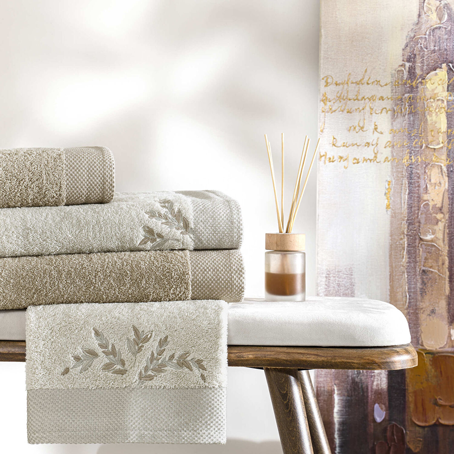 Taç Iris Pure Cotton Pamuk Aile Seti Taş Vizon