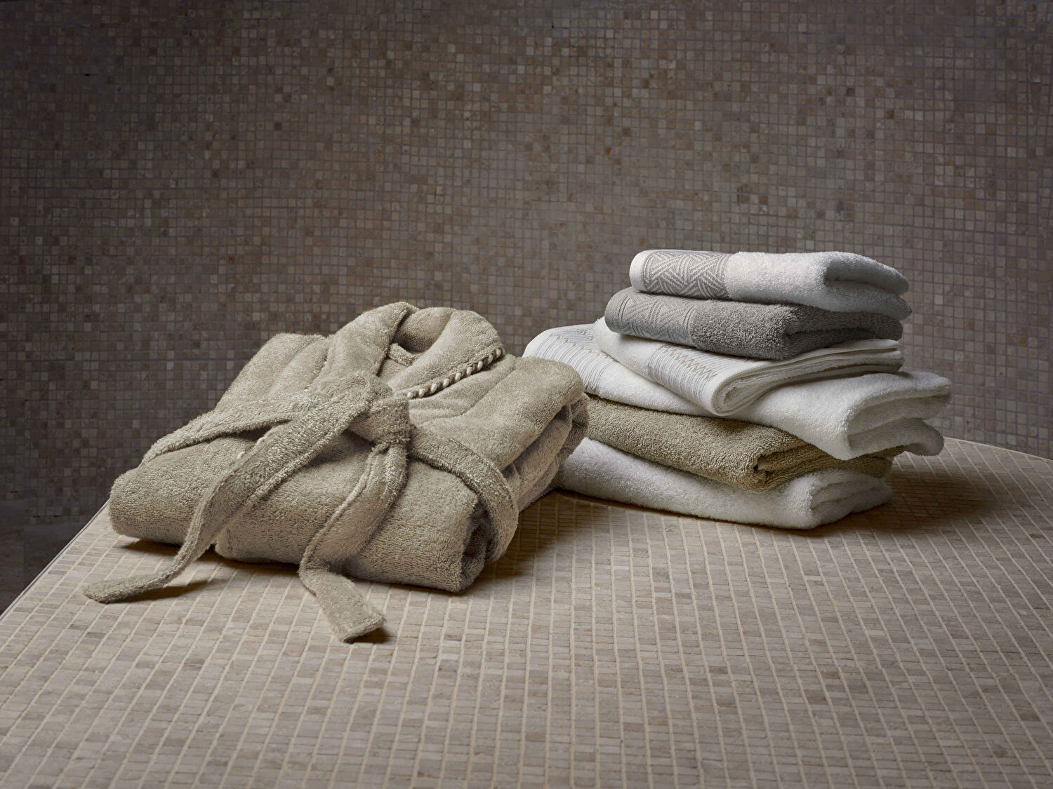 Taç Linka Bamboo Classic Aile Seti Ekru Camel