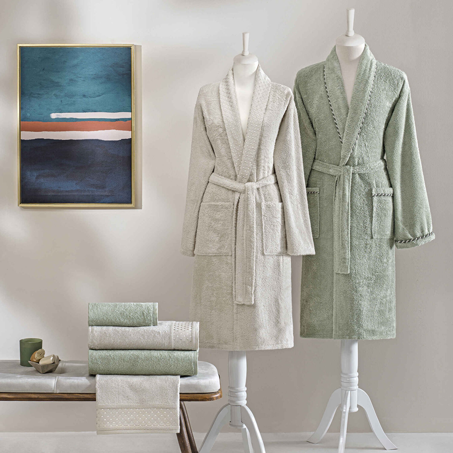 Taç Vella Bamboo Classic Aile Seti Taş Yeşil