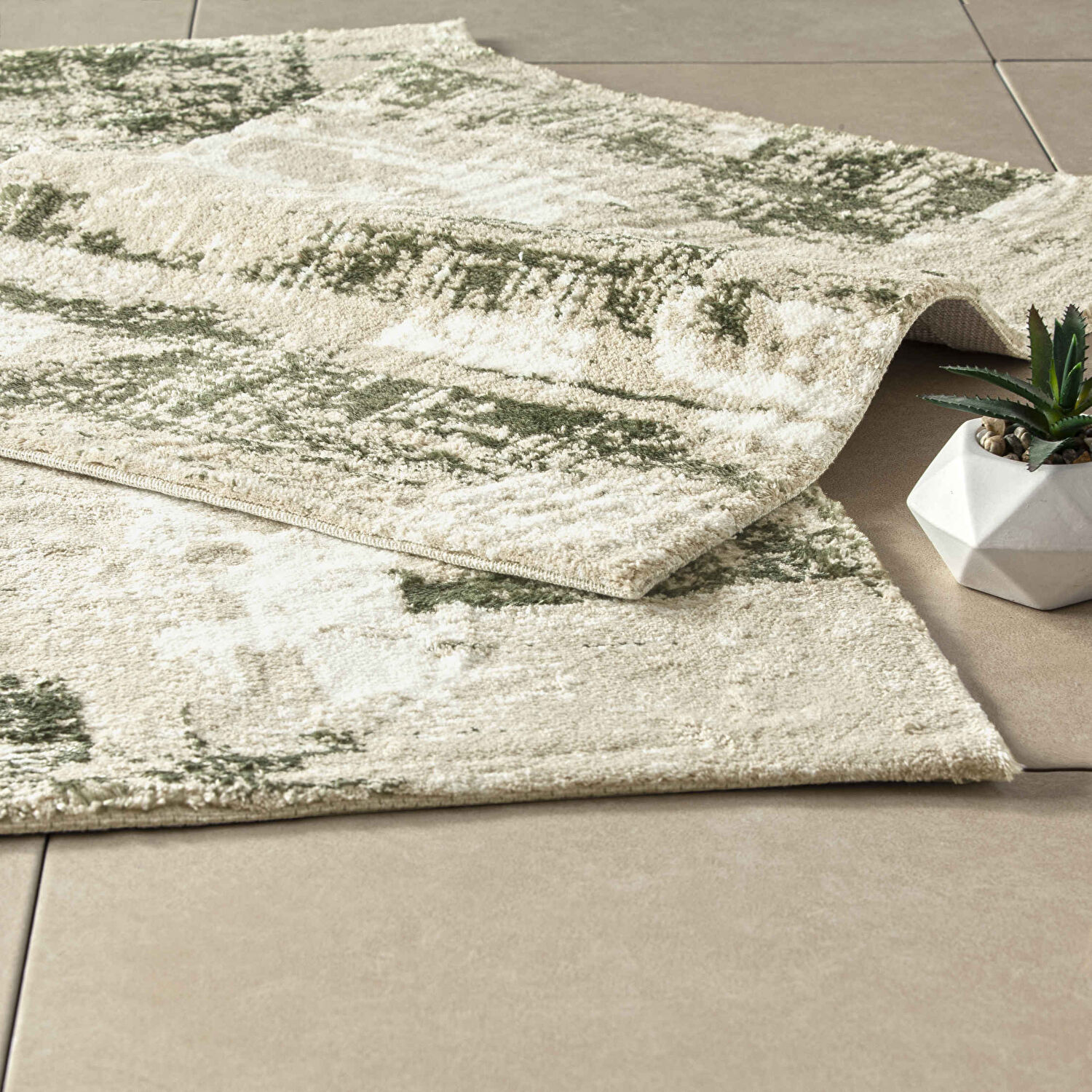 Taç Vega 2'li Pamuklu Paspas Yeşil