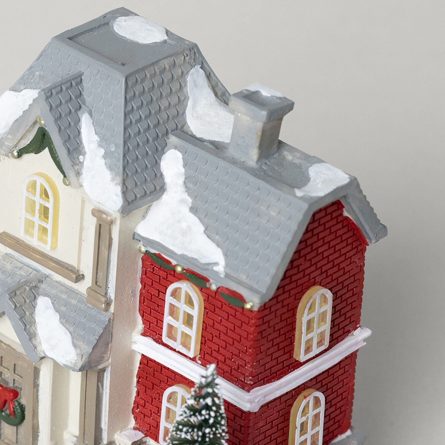 Linens Vintage House Ledli Dekor Kırmızı