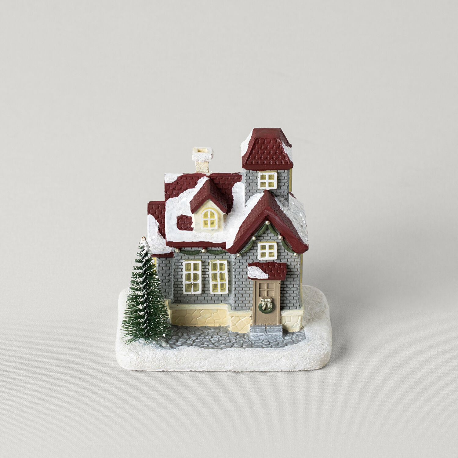 Linens Vintage House Ledli Dekor Gri