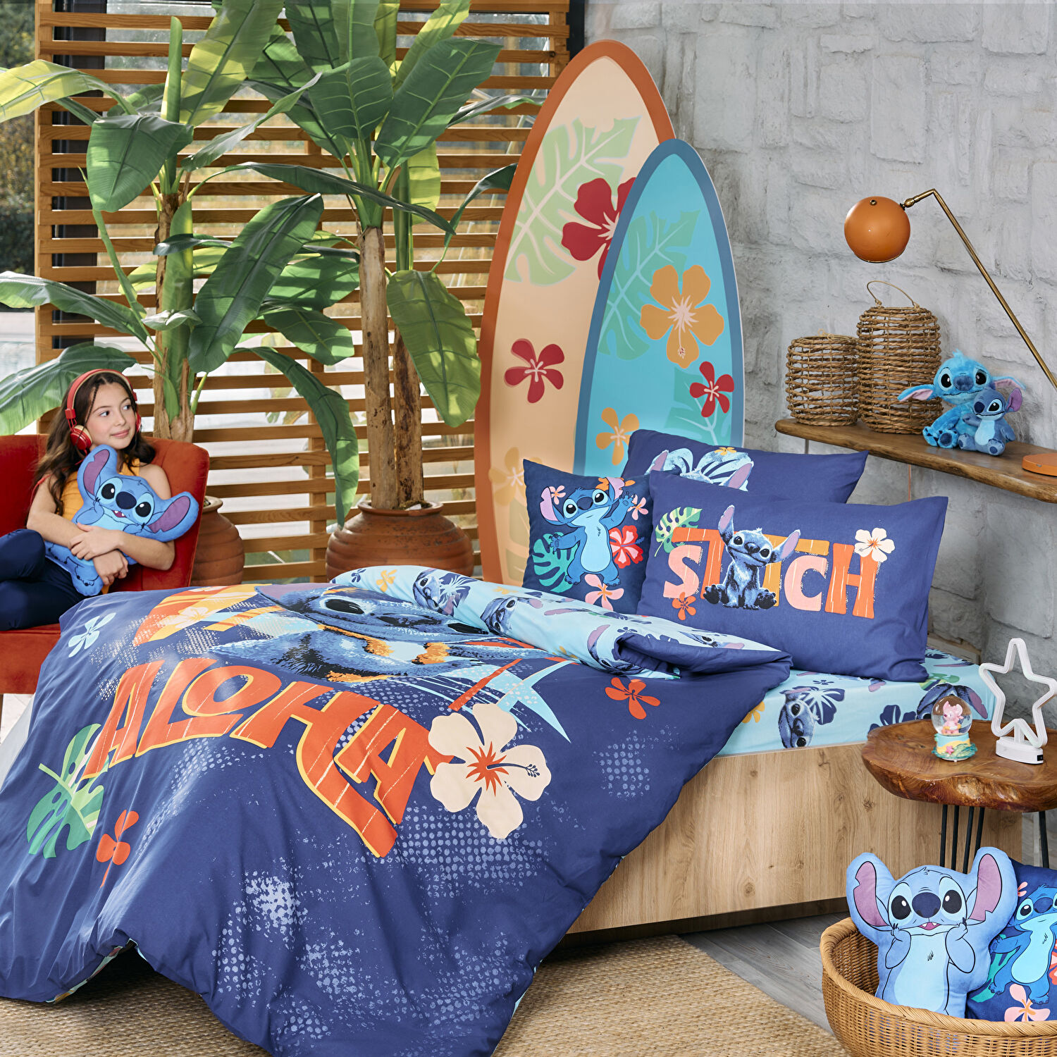 Lisanslı Disney Lilo & Stitch 40x40 cm Kılent