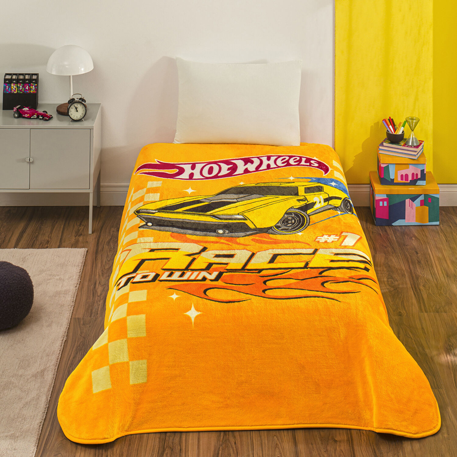 Lisanslı Hot Wheels Rise Tek Kişilik Battaniye