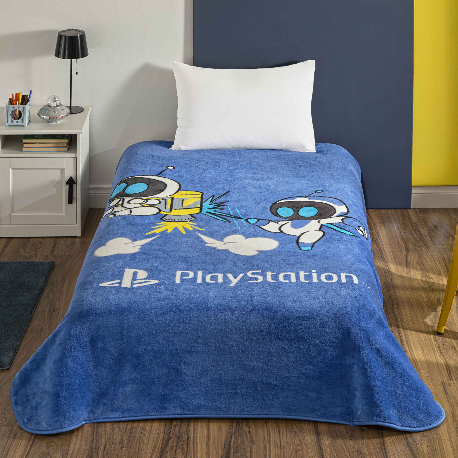 Lisanslı Playstation Astrobot Tek Kişilik Battaniye