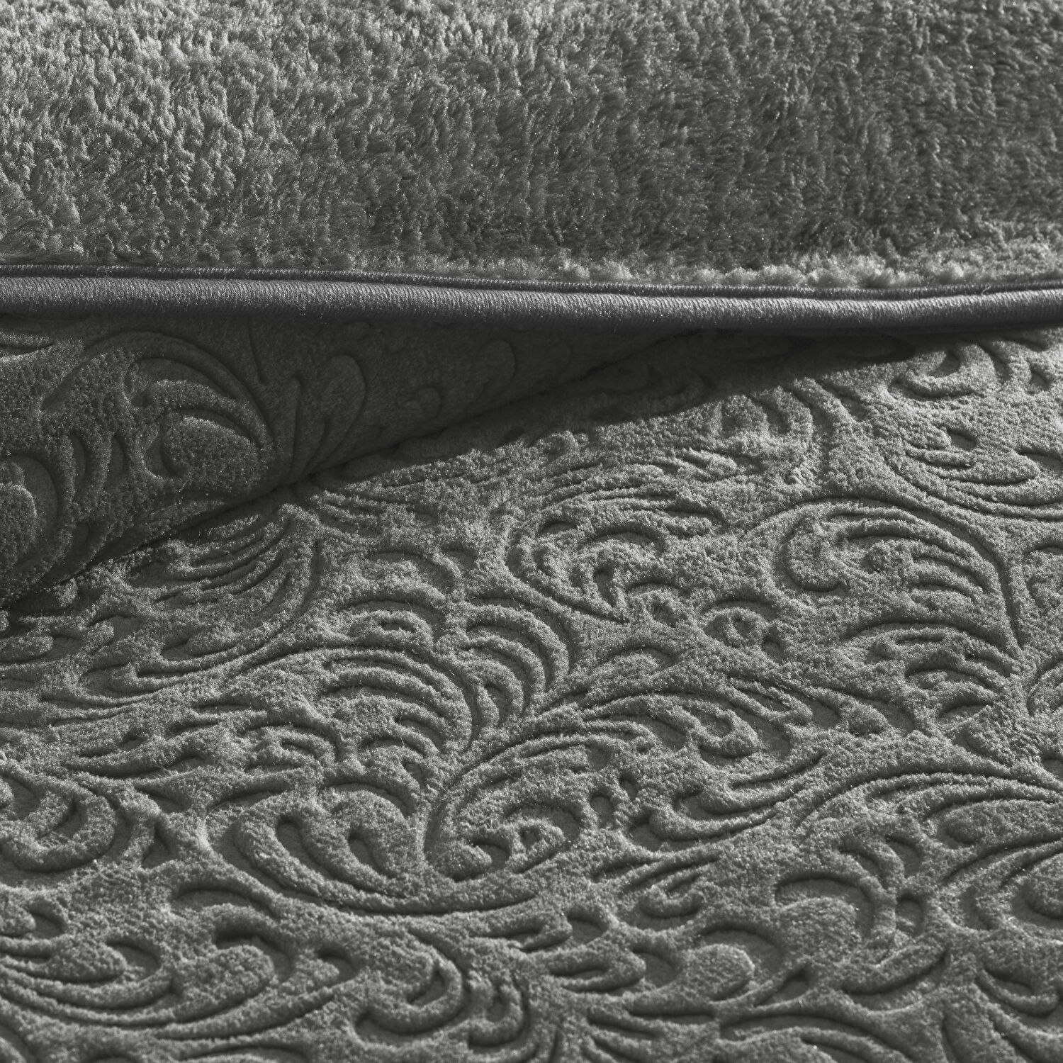 Taç Doressa Çift Kişilik Battaniye Antrasit