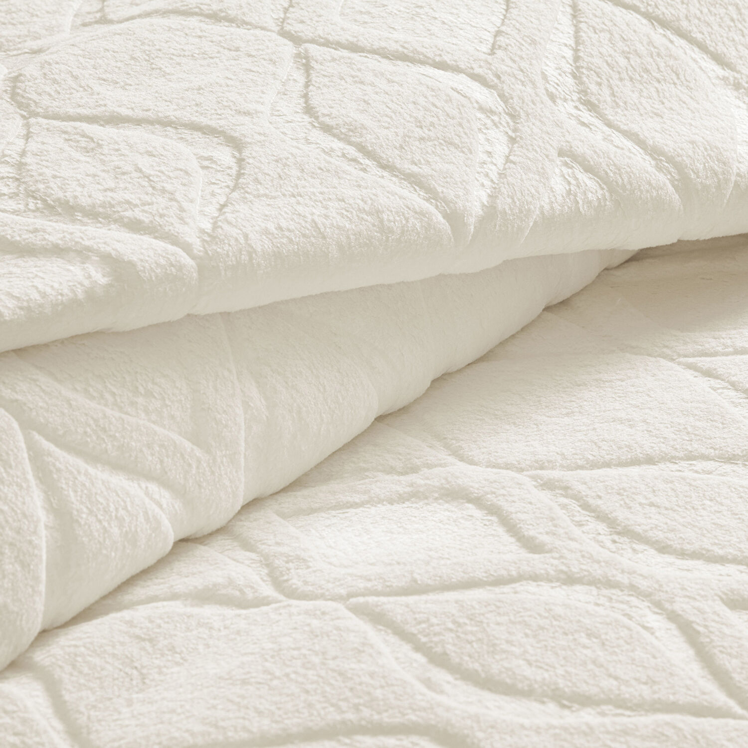 Taç Tessra Çift Kişilik Battaniye Ekru