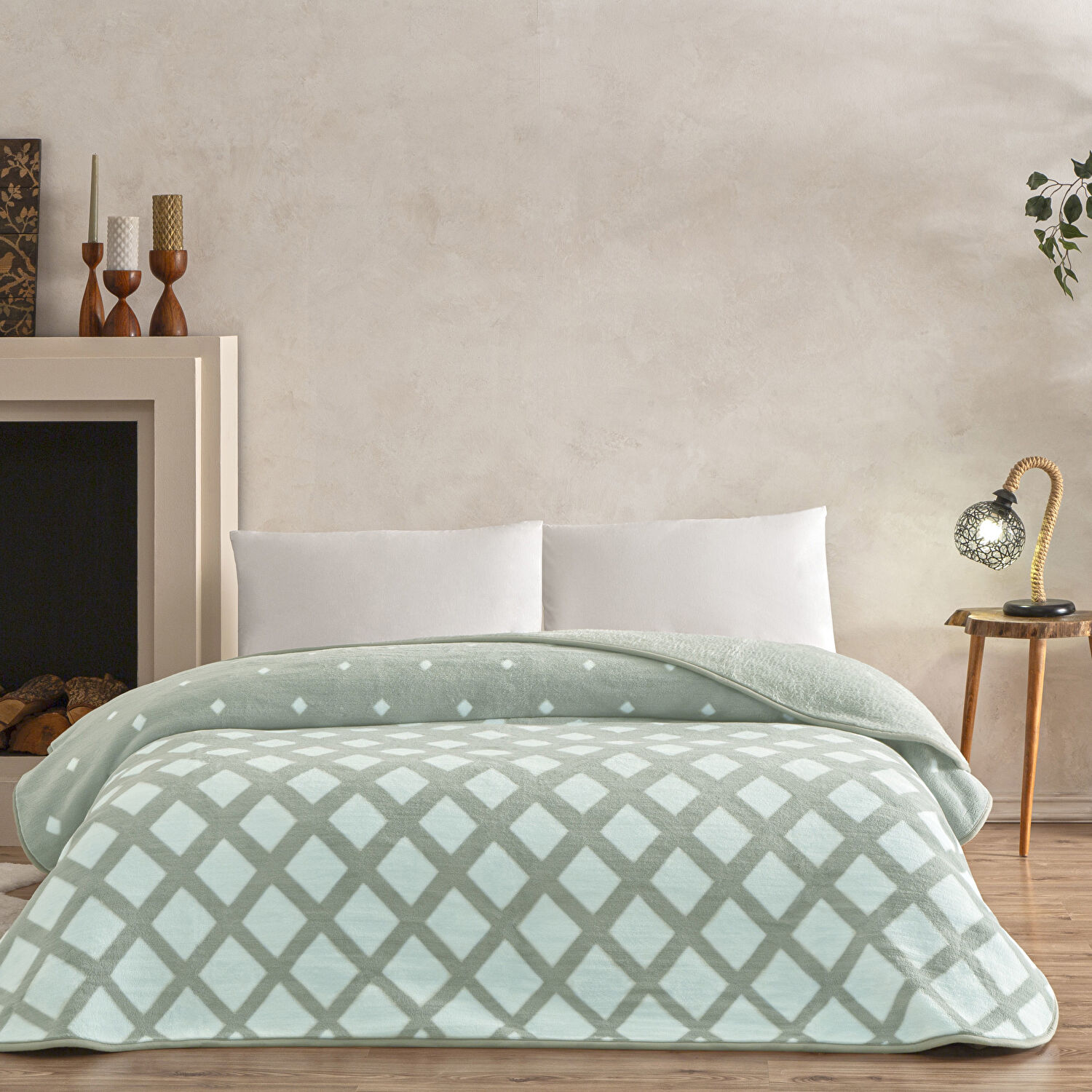 Taç Noa Tek Kişilik Battaniye Gri