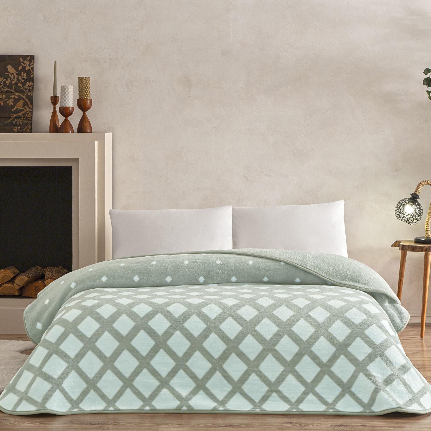 Taç Noa Tek Kişilik Battaniye Gri