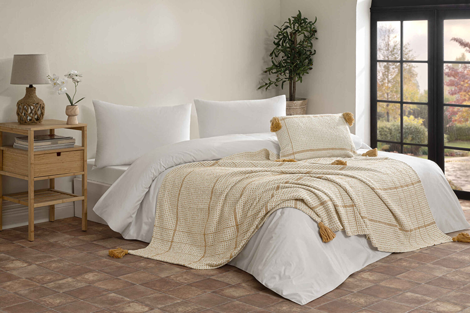 Linens Coze Kırlent Kılıfı 40x60 cm Hardal