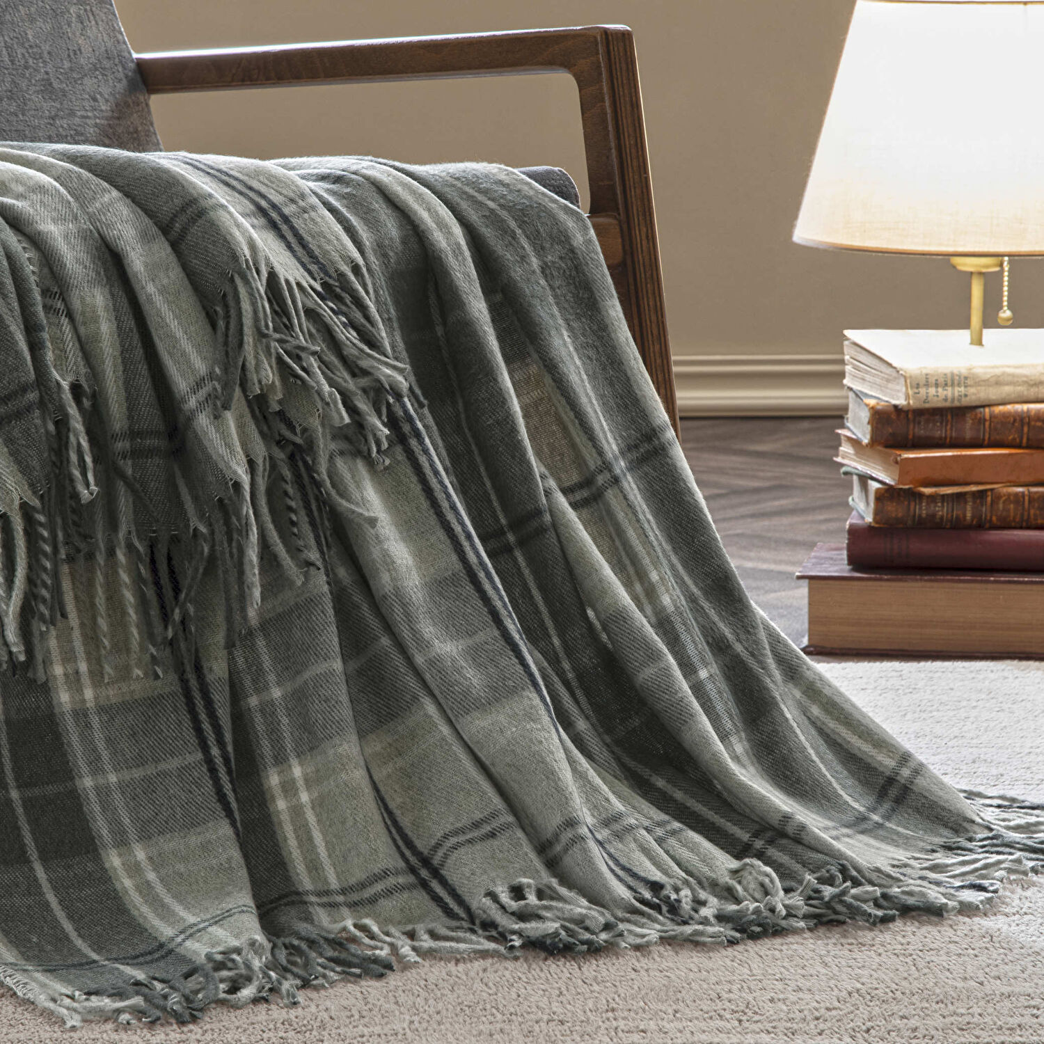 Taç Butik Doğu Ekspresi Akrilik Throw Gri