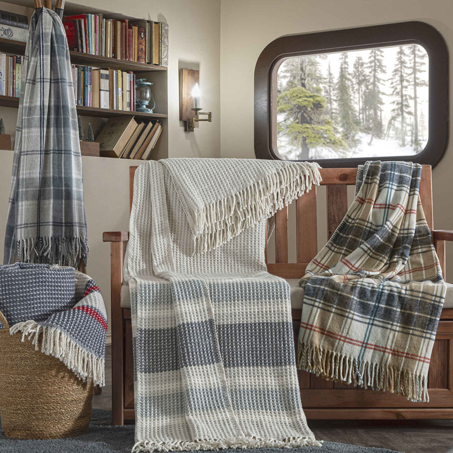 Taç Butik Doğu Ekspresi Akrilik Throw Gri