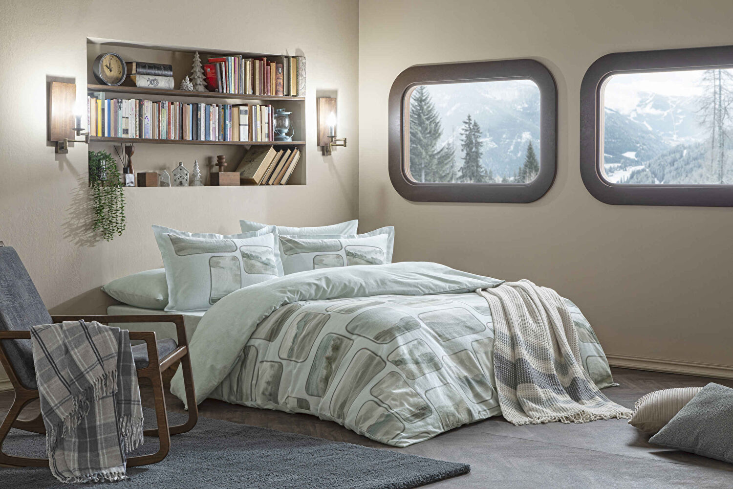 Taç Butik Doğu Ekspresi Akrilik Throw Gri