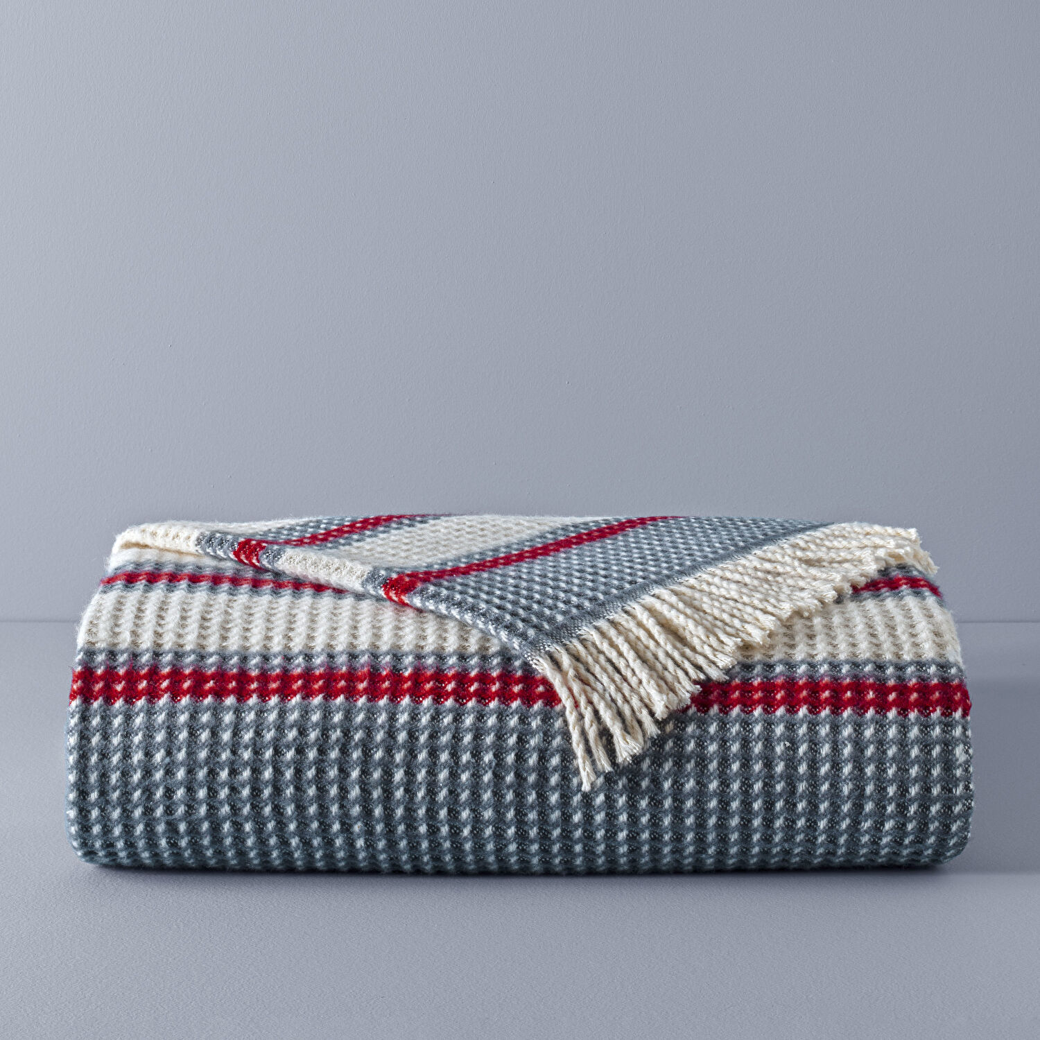 Taç Butik Doğu Ekspresi Pamuklu Çift Kişilik Battaniye Mavi