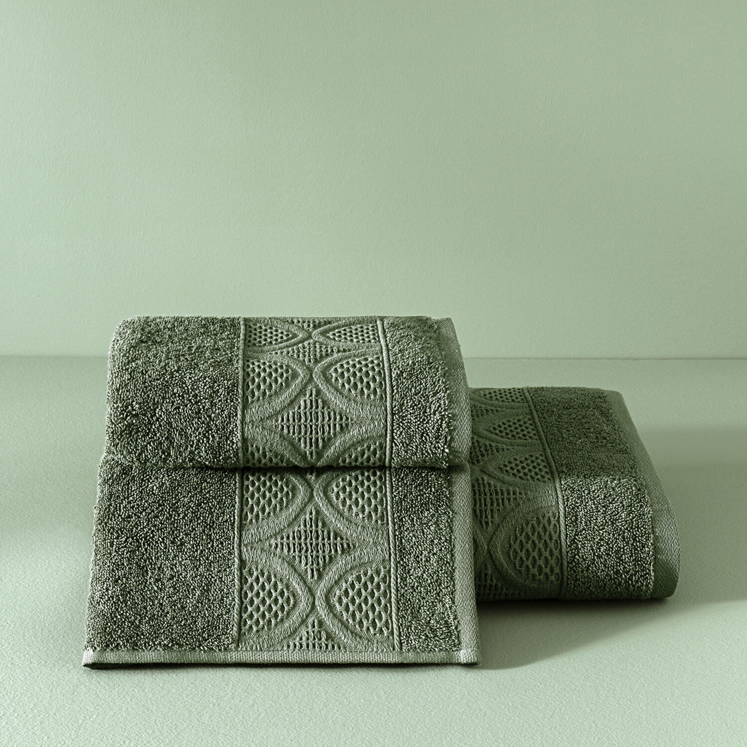 Taç Butik Patagonya Pamuk Banyo Havlusu Haki 70x140