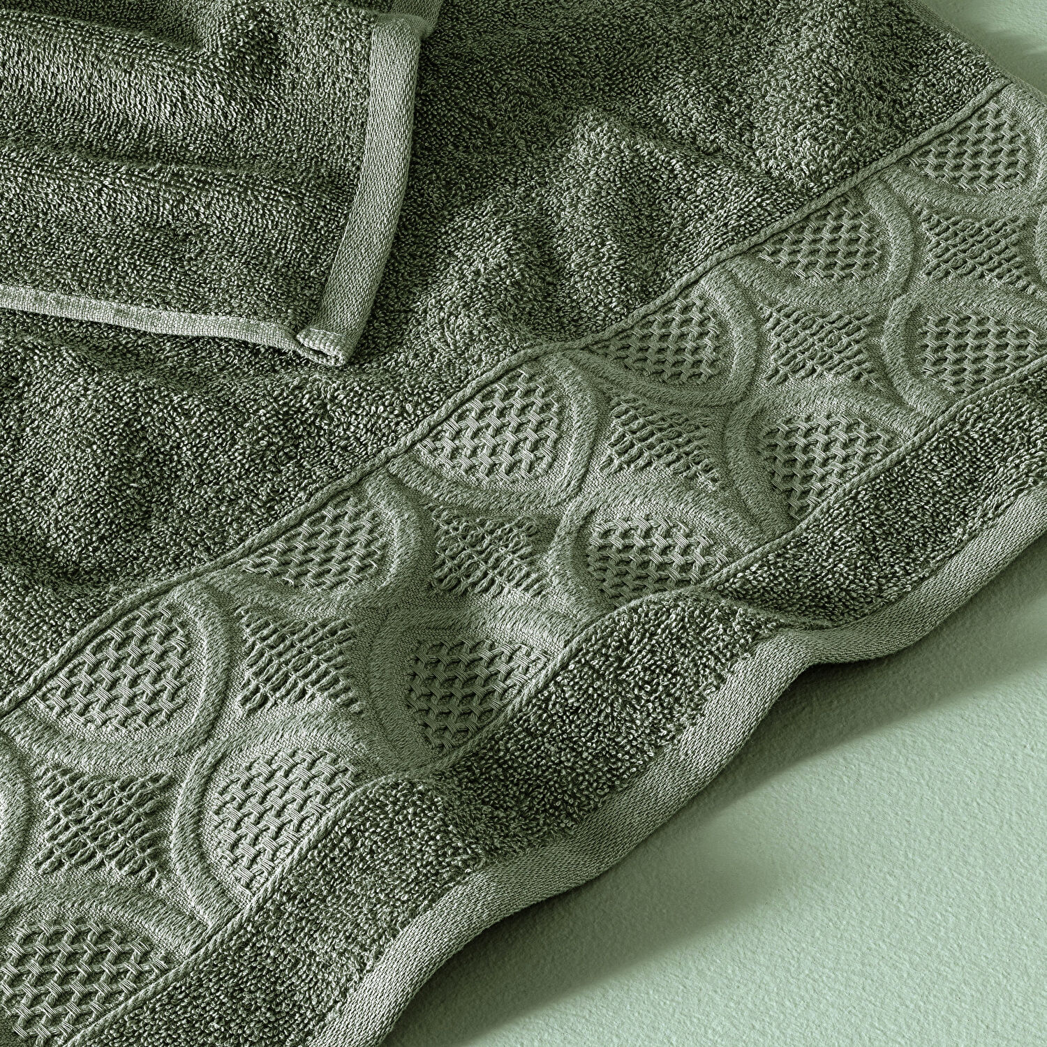 Taç Butik Patagonya Pamuk Banyo Havlusu Haki 70x140