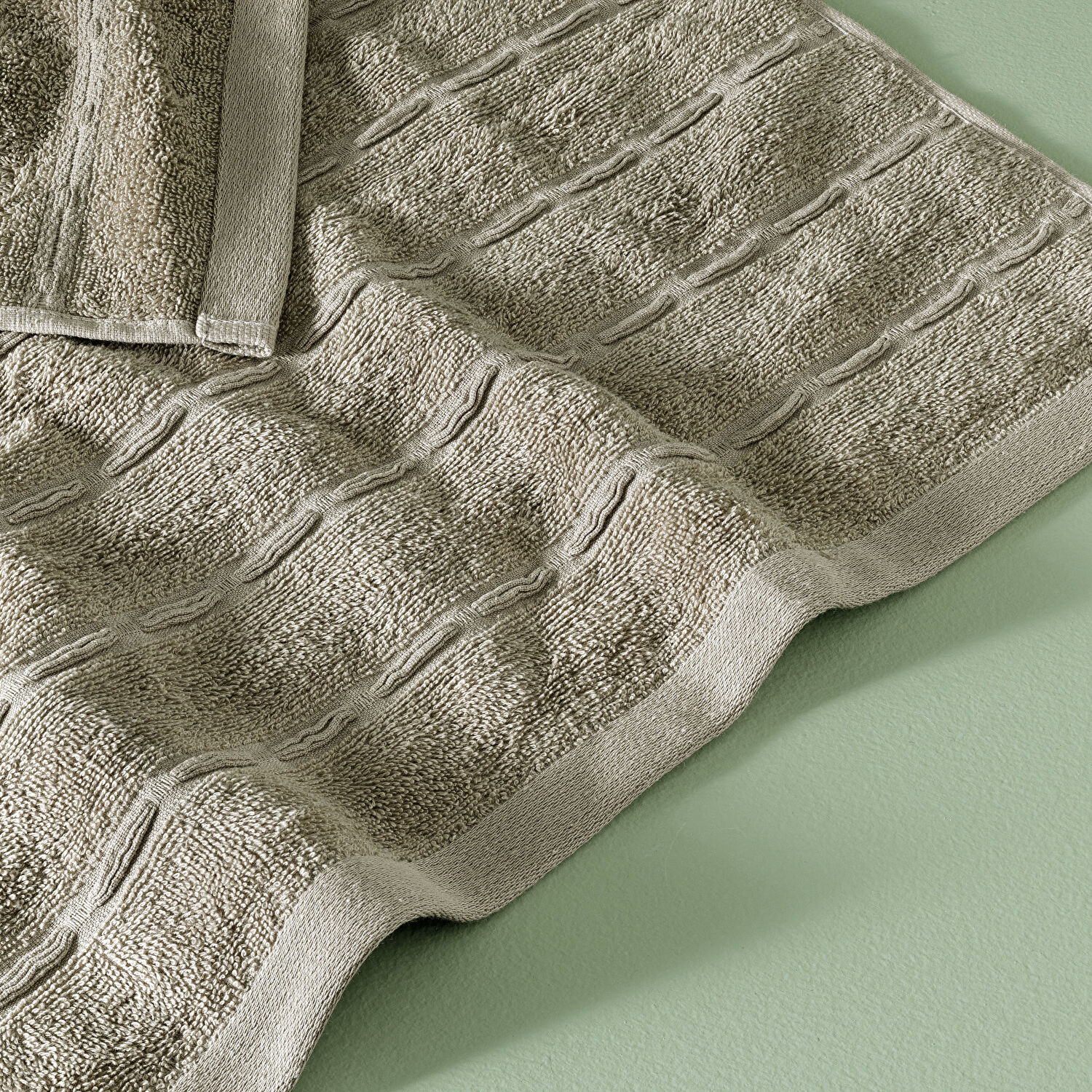 Taç Butik Patagonya Pamuk Yüz Havlusu Taş 50x85