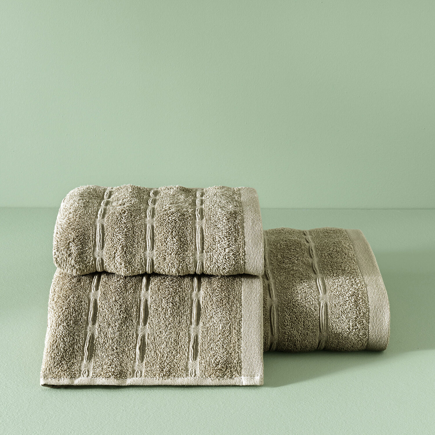 Taç Butik Patagonya Pamuk Banyo Havlusu Taş 70x140