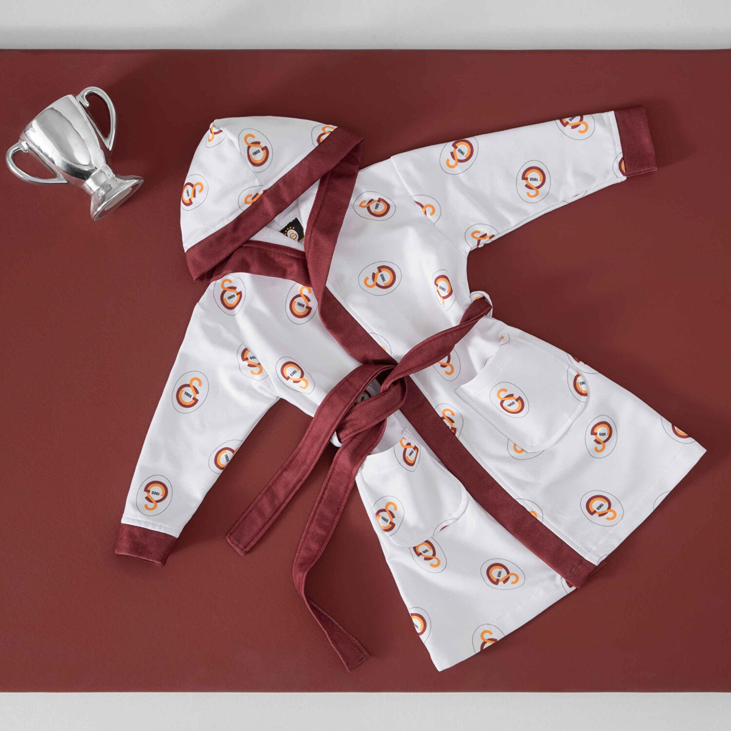 Taç Lisanslı Galatasaray 3-4 Yaş Bebek Bornoz