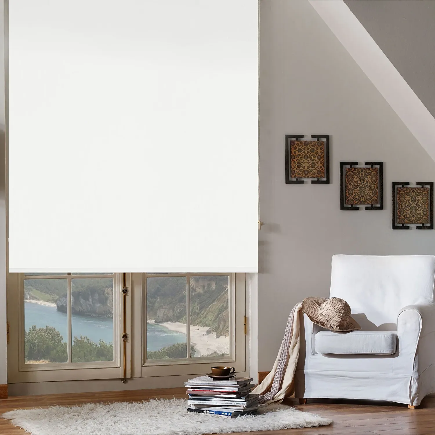 Taç Blackout Stor Perde Beyaz ( Max En : 290 cm )