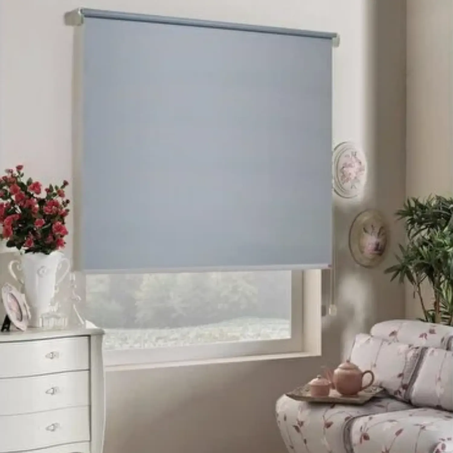 Taç Blackout Stor Perde Gri ( Max En : 290 cm )