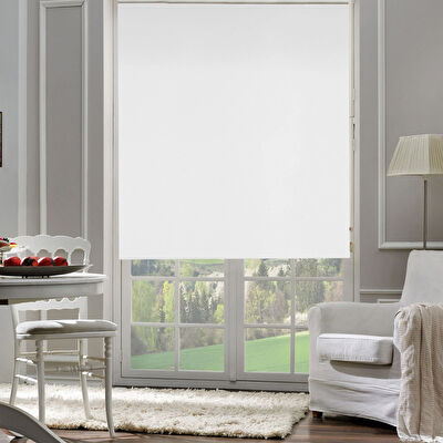 Taç Kendini Temizleyen Stor Perde Beyaz ( Max En : 295 cm )