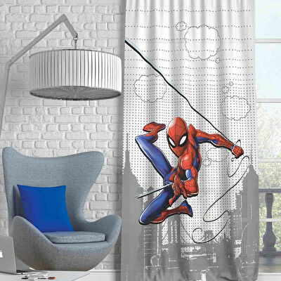 Taç Spiderman Action Tekli Fon Çocuk Perde