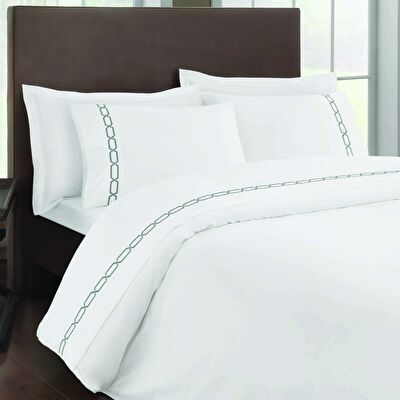 Taç Diamond Saten Delux Çift Kişilik Nevresim Takımı Antrasit