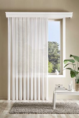 Taç Yetop Tül Perde Ekru ( Max Yükseklik : 280 cm )