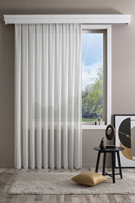 Taç Lıbya Tül Perde Bej ( Max Yükseklik : 285 cm )