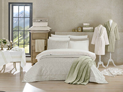 Taç Gardenya Abiye Çeyiz Set Yeşil