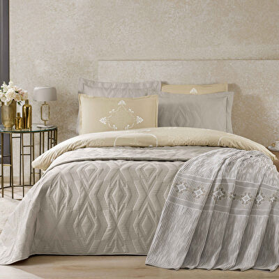 Taç Margaret Abiye Çeyiz Set Vizon