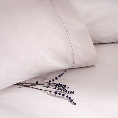 Taç Basic Ranforce Çift Kişilik Nevresim Takımı Pudra