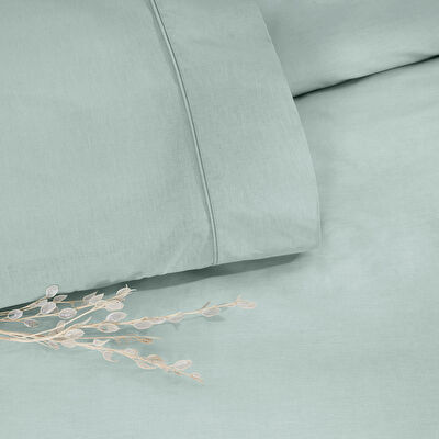 Taç Basic Ranforce Çift Kişilik Nevresim Takımı Mavi