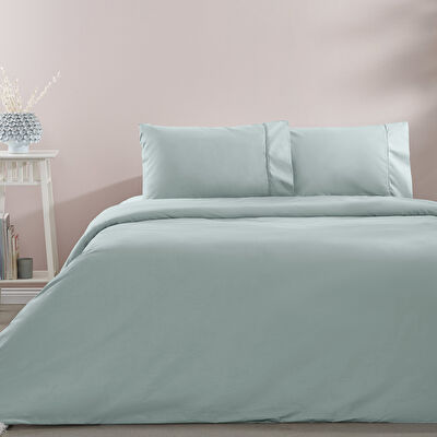 Taç Basic Ranforce Çift Kişilik Nevresim Takımı Mavi