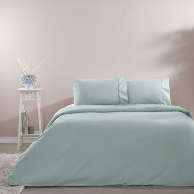 Taç Basic Ranforce Çift Kişilik Nevresim Takımı Mavi