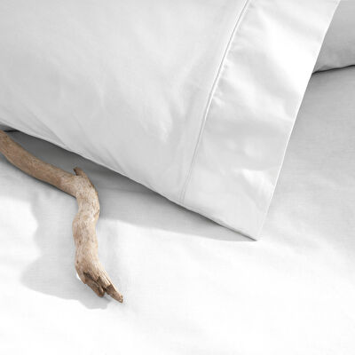 Taç Basic Ranforce Çift Kişilik Nevresim Takımı Beyaz