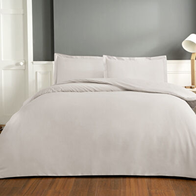 Taç Basic Saten Çift Kişilik Nevresim Takımı Vizon