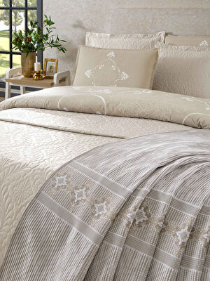 Taç Margaret Abiye Çeyiz Set Vizon