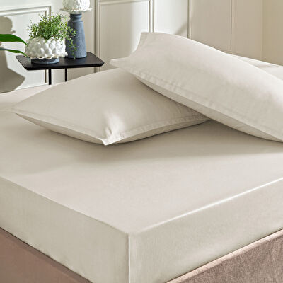 Taç Color Dreams Saten Çift Kişilik Çarşaf Seti Vizon