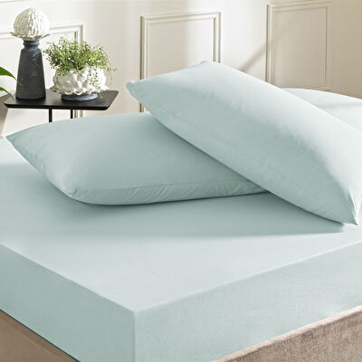 Taç Ranforce Lastikli Tek Kişilik Çarşaf Set Mavi