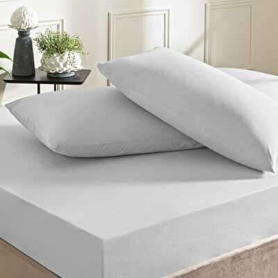 Taç Ranforce Lastikli King Size Çarşaf Set Gri