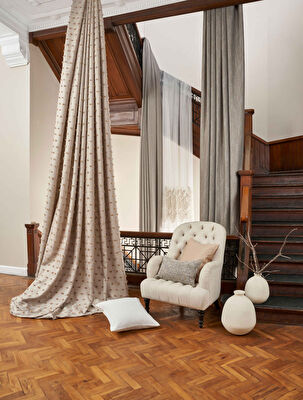 Taç Nımes Brode Tül Perde Bej ( Max Yükseklik : 280 cm )