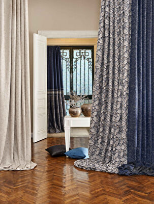 Taç Elıel Fon Perde Lacivert ( Max Yükseklik : 270 cm )