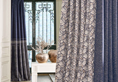 Taç Elıel Fon Perde Lacivert ( Max Yükseklik : 270 cm )