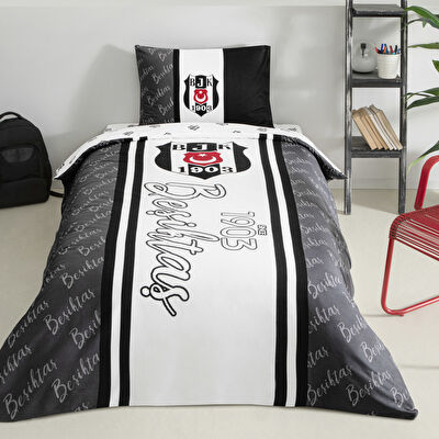 Taç Lisanslı Beşiktaş 1903 Glow Tek Kişilik Pamuk Nevresim Takımı