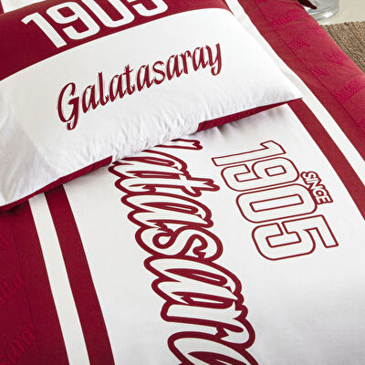 Taç Lisanslı Galatasaray 1905 Glow Tek Kişilik Pamuk Nevresim Takımı