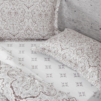 Taç Cassandra Saten Çift Kişilik Nevresim Takımı Mürdüm