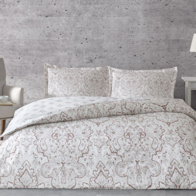 Taç Cassandra Saten Çift Kişilik Nevresim Takımı Mürdüm