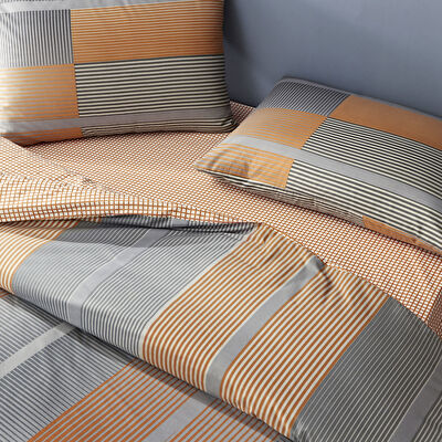 Taç Miles Ranforce Tek Kişilik Nevresim Takımı Turuncu